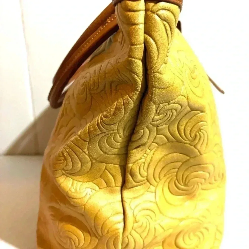 Carla Ferrert  mustard leather shoulder handbag